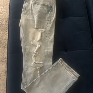 PacSun Distressed Slim Taper Jeans in Gray